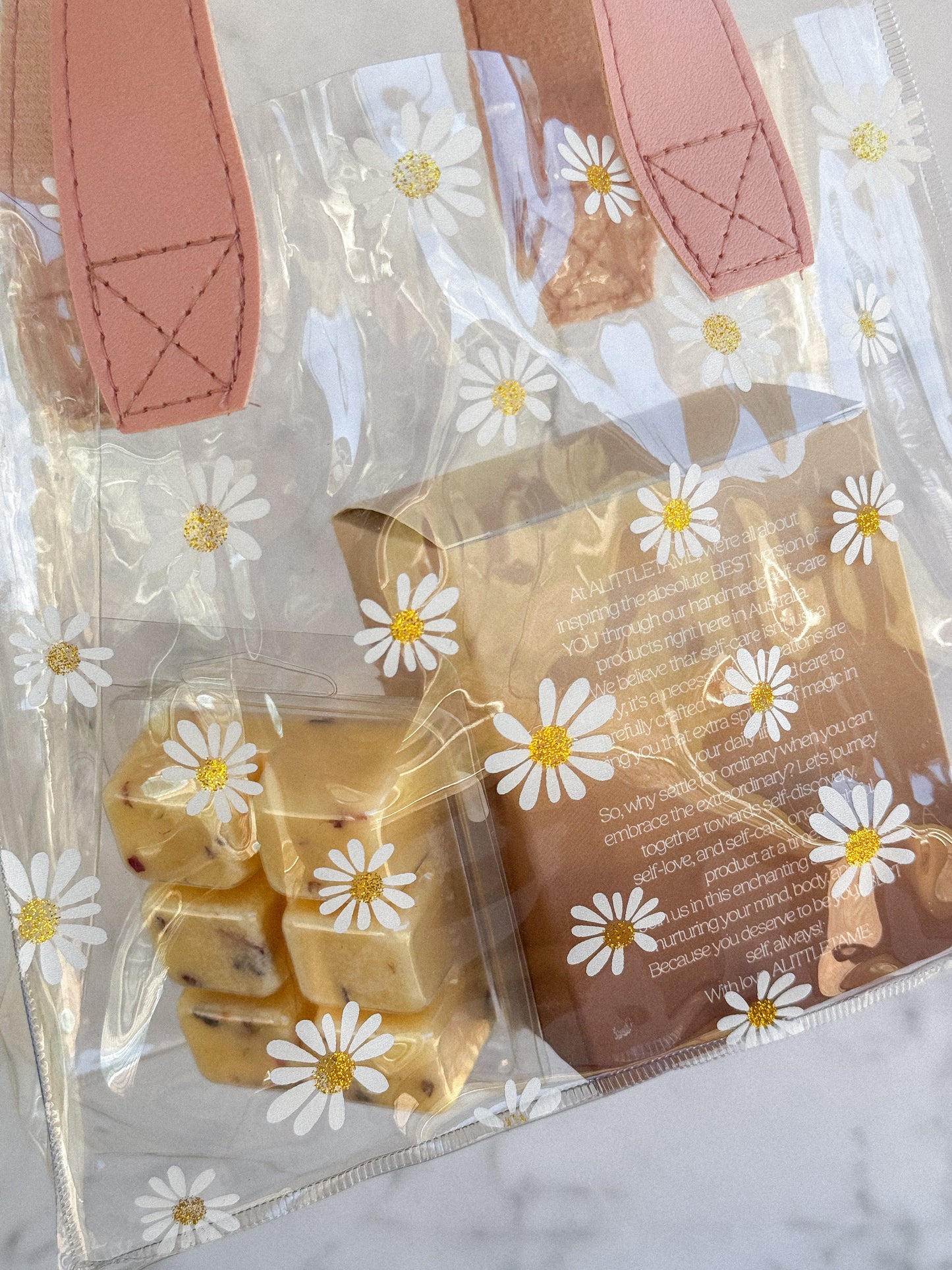 Scented Wax Melts in Daisy Gift Bag for Self-Care and Relaxation